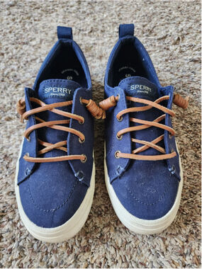 Sperry Top-Sider Crest Vibe Navy Canvas Sneakers - W 5.5 - EUC